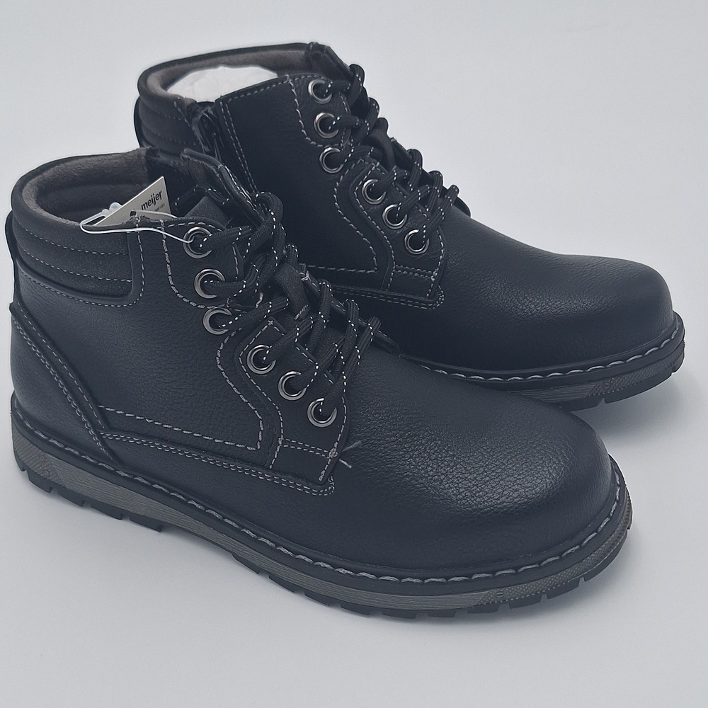 Falls Creek Black Boots Boys Hiking